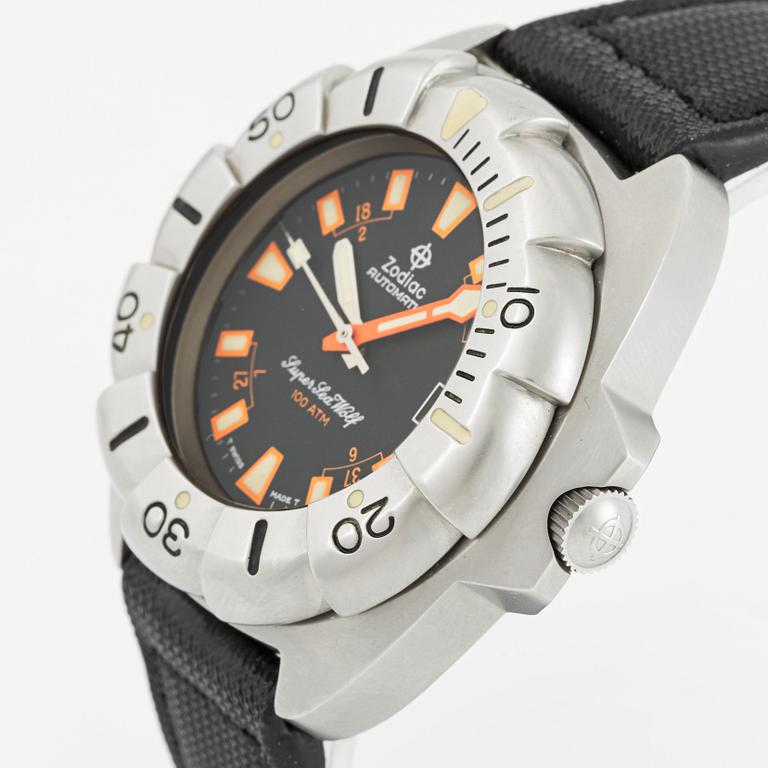 Zodiac, Super SeaWolf, "Buzzsaw", wristwatch, 41 mm.