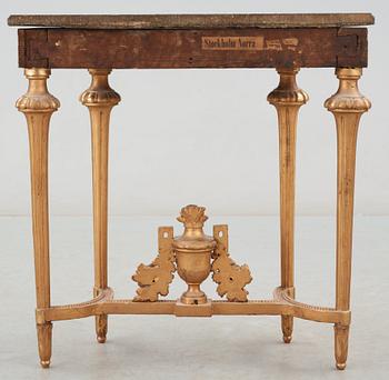 KONSOLBORD. Stockholmsarbete, 1700-talets slut. Gustavianskt.