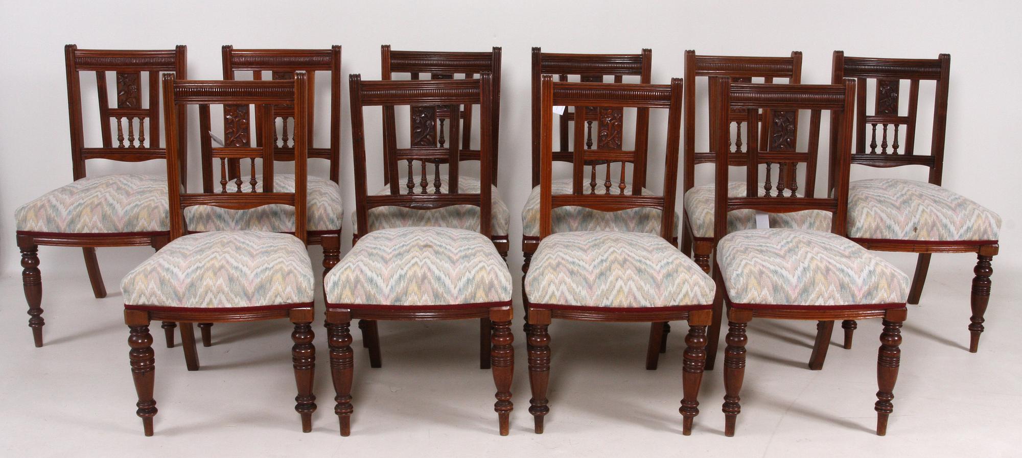 MATSALSGRUPP, 11 delar, bl a 1800-tal.