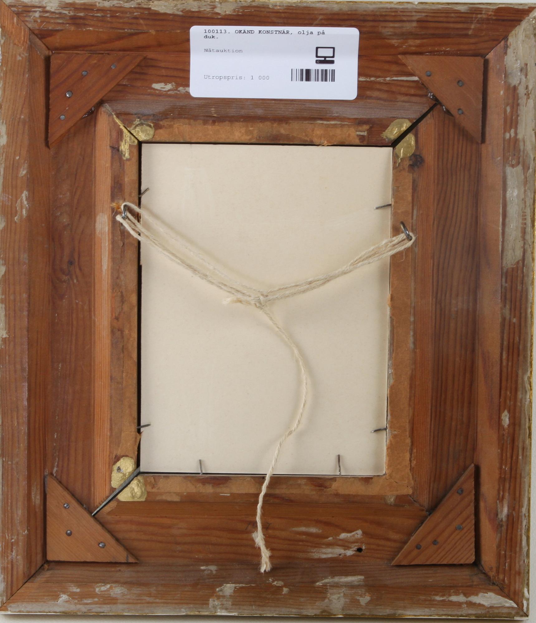 OKÄND KONSTNÄR, olja på duk.