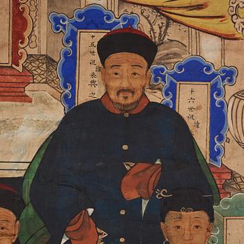 Unidentified artist, Ancestral portrait, China, 20th century.