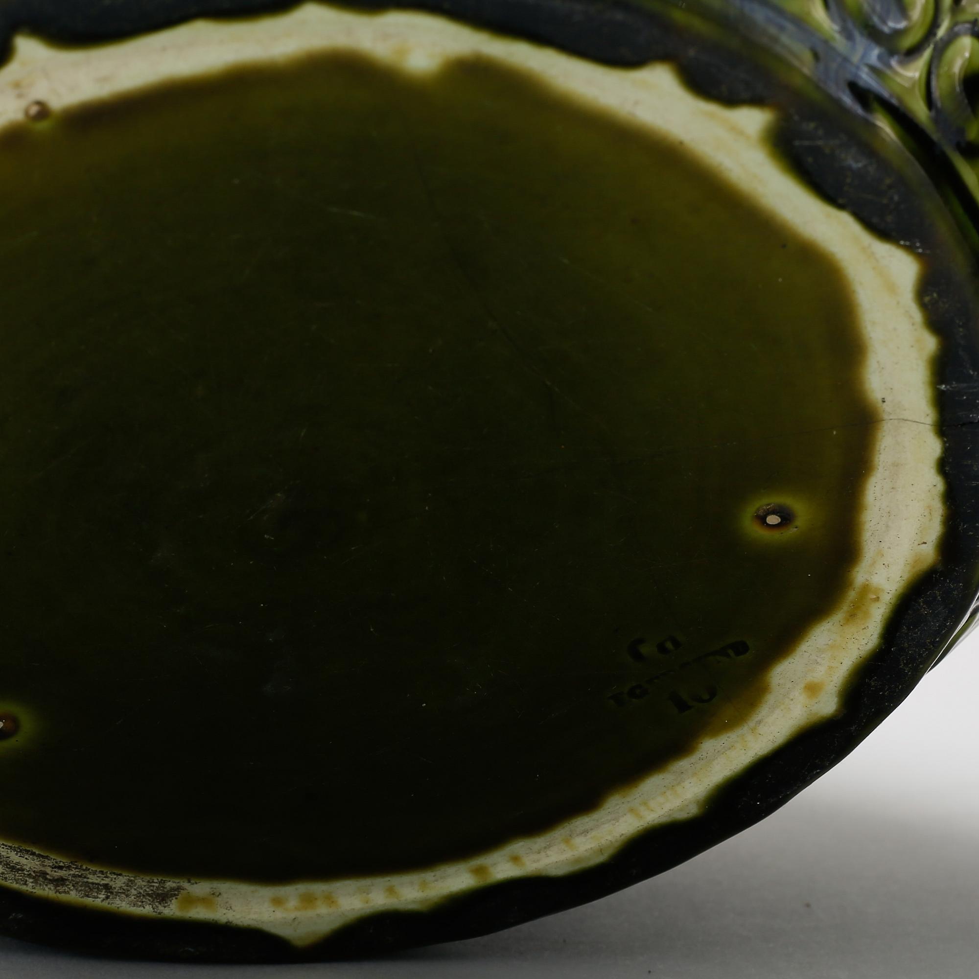 YTTERFODER, ett par, flintgods, 
Egersunds Fayancefabrik, sent 1800-tal.