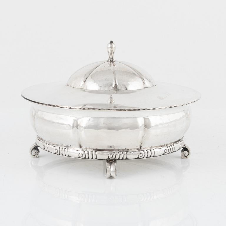 A Swedish Silver Lided Dish, mark of K Anderson, Stockholm 1920.