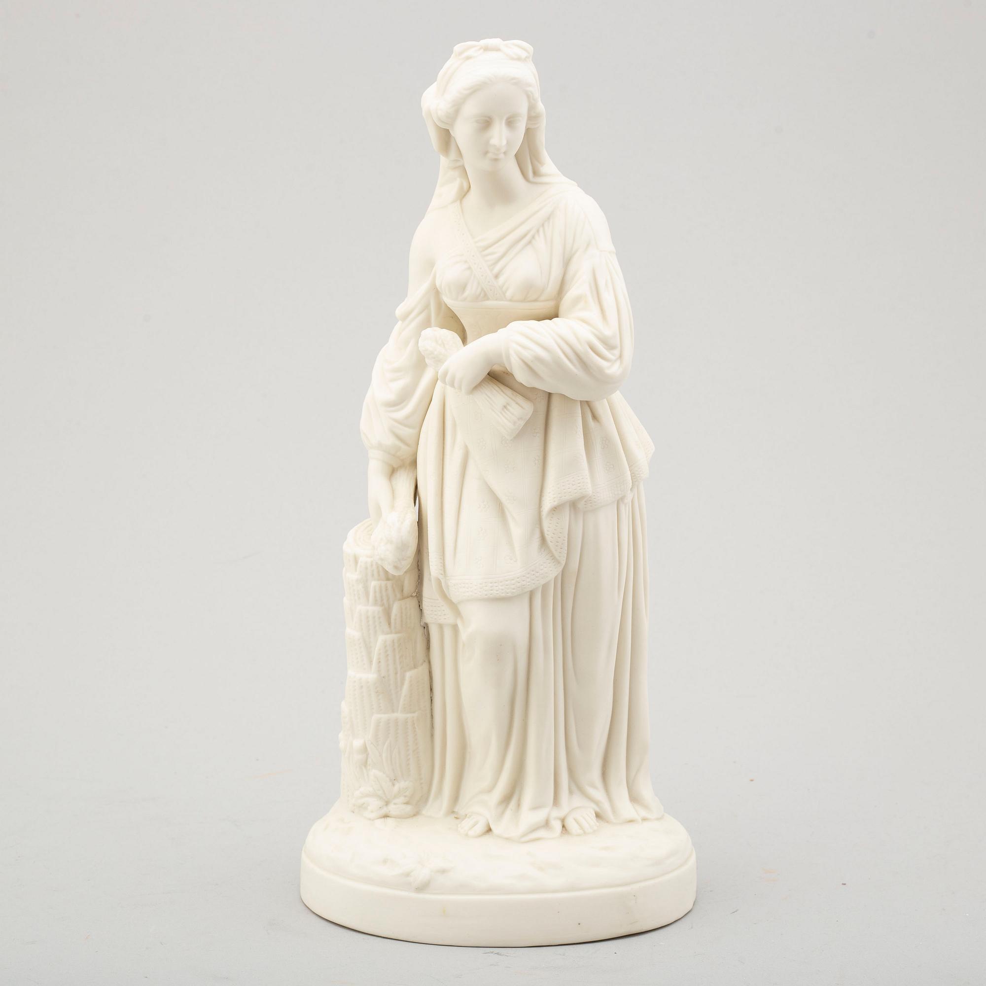 A late 19th century parian 'Ruth' sculpture.