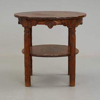 BRÖDERNA ERIKSSON (The Eriksson brothers), attributed to, a stained and carved table, Arvika, Art Nouveau,