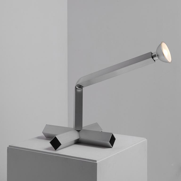 David Taylor, a unique table lamp, "Aluminium Table Lamp (Light)", Studio Mellösaverken, Sweden, 2025.