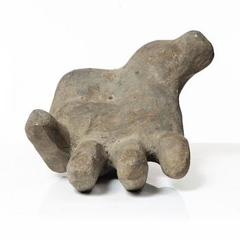 Allan Ebeling, a ceramic sculpture of a hand.