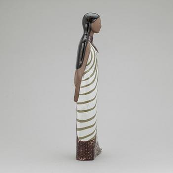 FIGURIN, delvis glaserat stengods, Mari Simmulson, Upsala Ekeby, 1962-1965.