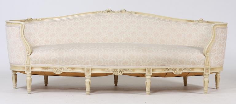 SALONGSGRUPP, 6 delar, gustaviansk stil, 1900-tal.
