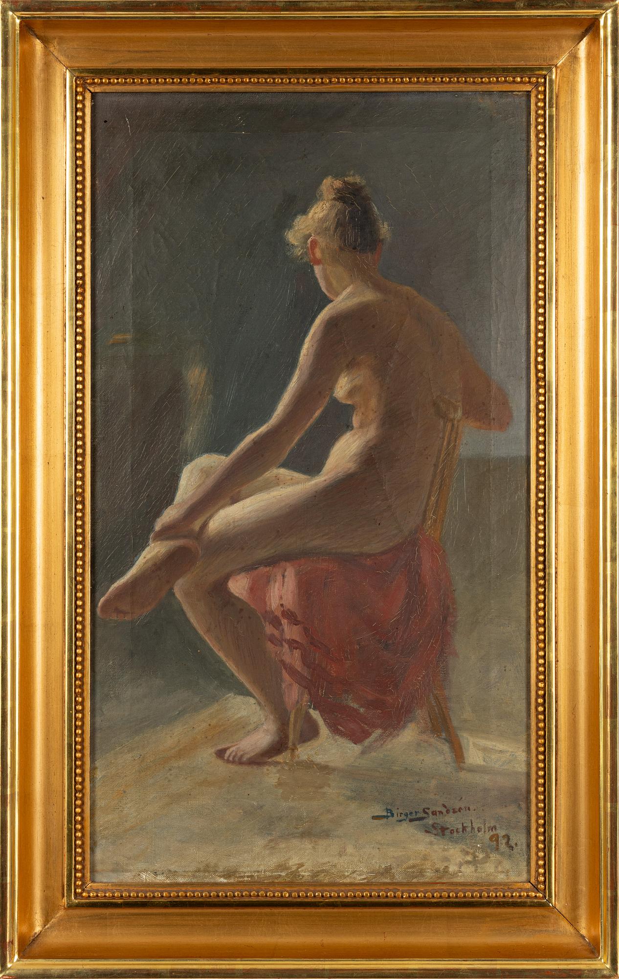 Birger Sandzén, Model Study.