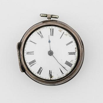 HERRFICKUR, silver, märkt OS Allsoppeas?, Smithfeld, 1700-tal. Vikt ca 139 gram.