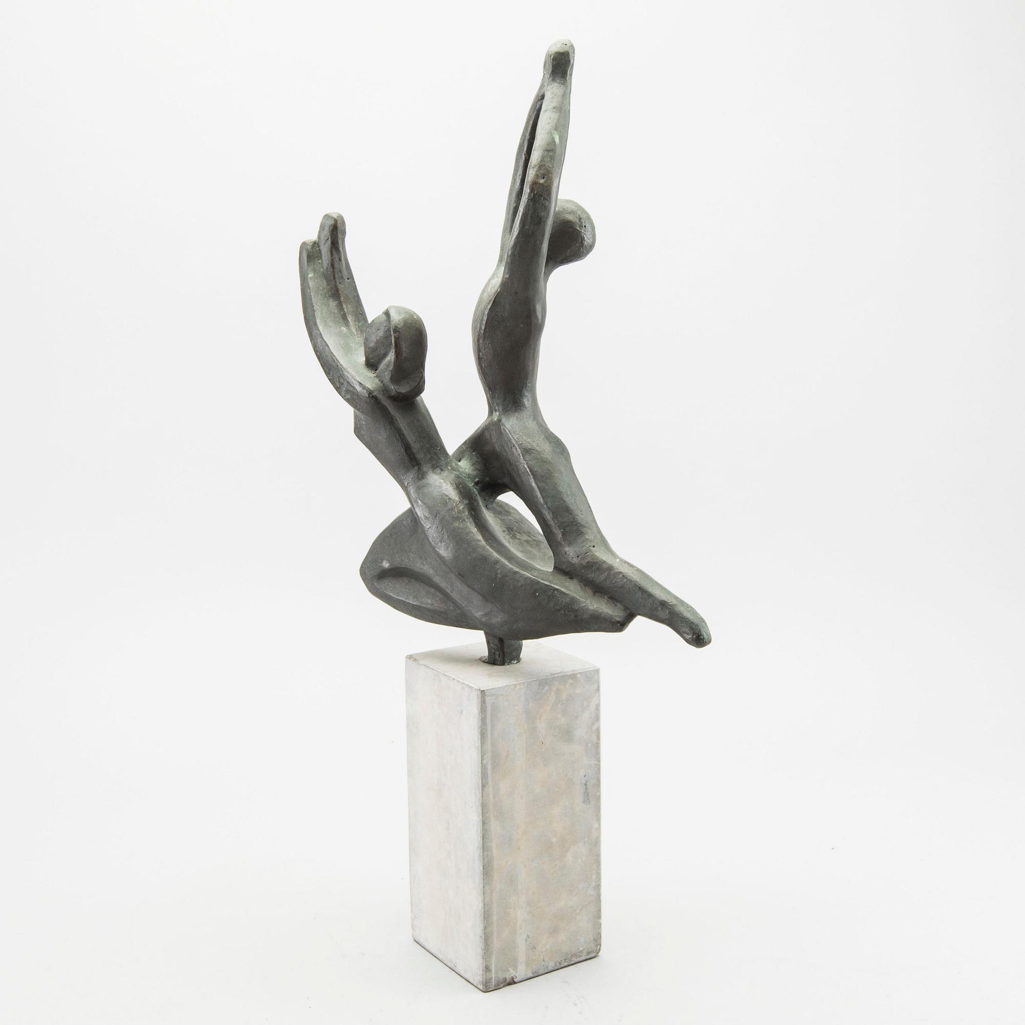 JONAS FRÖDING, a signed bronze sculpture.
