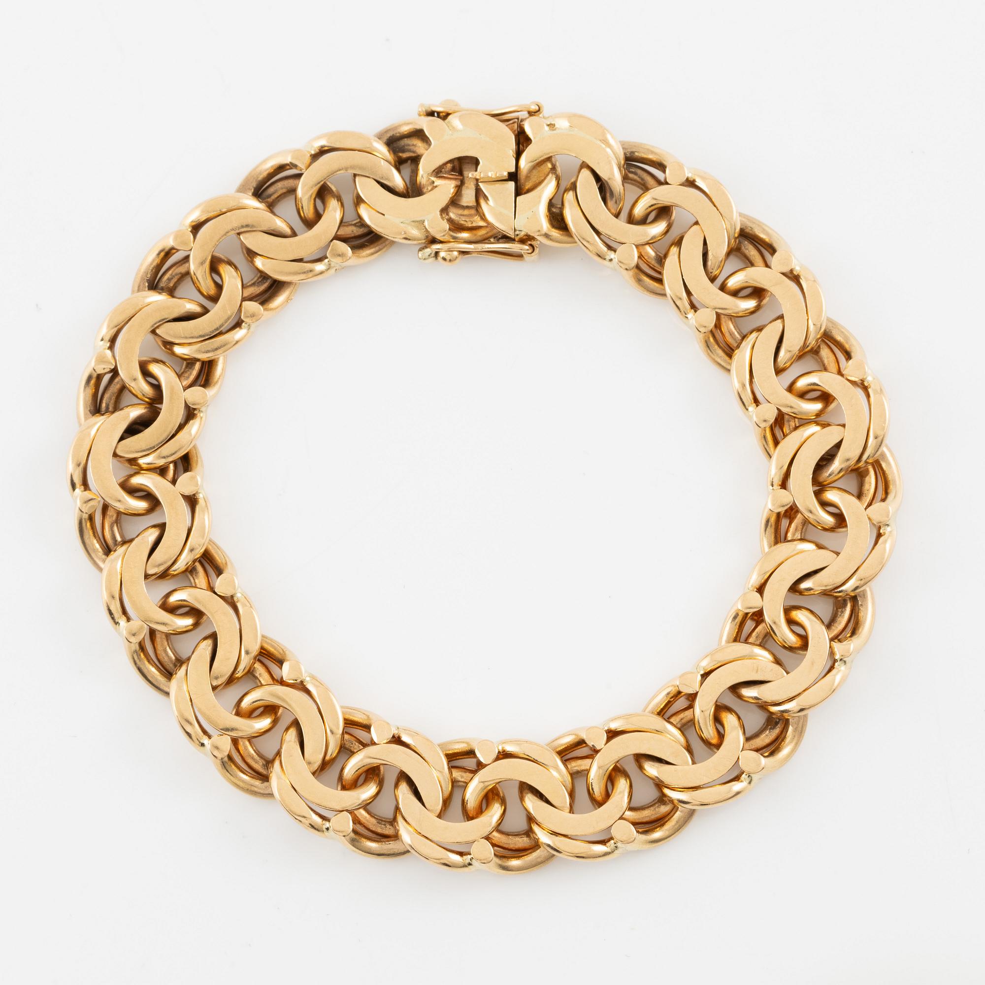 Armband, 18K guld, bismarcklänk.