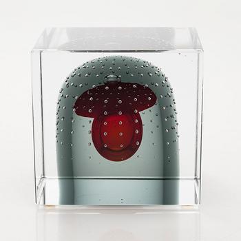 Oiva Toikka, jubileumsårskub, signerad Oiva Toikka Nuutajärvi 2001 93/120 Iittala 1881-2001.