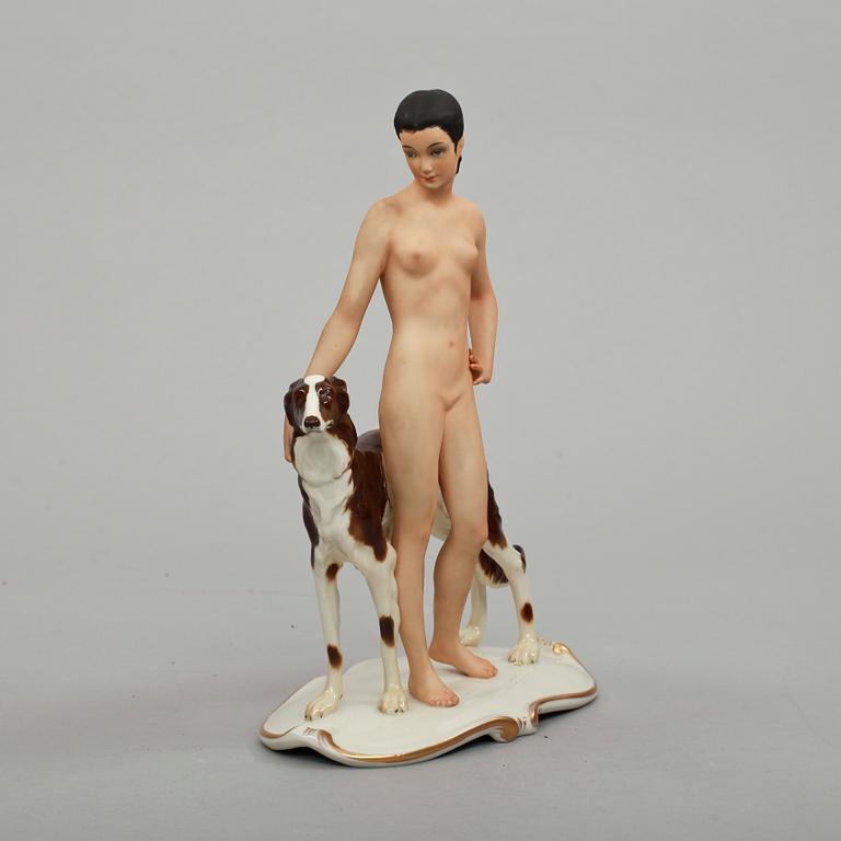 FIGURIN, porslin. Volkstedt, Tyskland 1900-talets mitt.