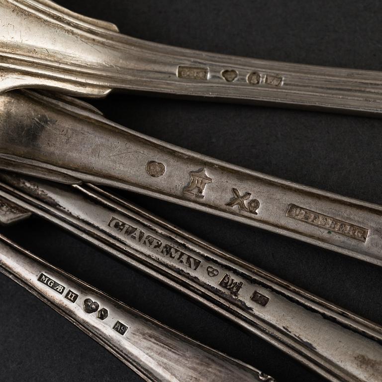 19th and 20th century silver spoons.