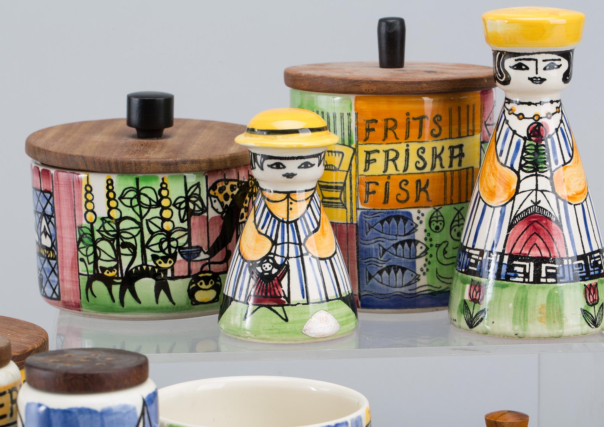 ANITA NYLUND, 11 delar, flintgods, Jie, Gantofta, 1950/60-tal.