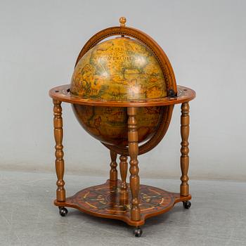 A globe drinks cabinet, late 20th Century.