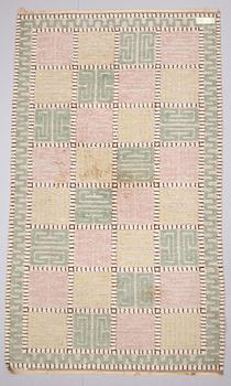 CARPET. "Ursula". Knotted pile in relief. 278,5 x 164 cm. Signed AB MMF.