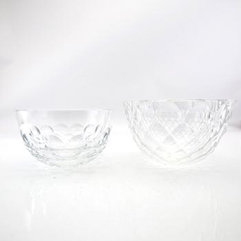 Berit Johansson and Jan Johansson toasting glasses, 3 pcs not signed, Orrefors.