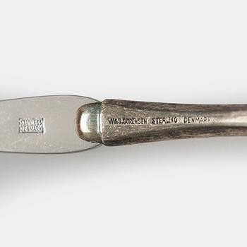 Lobster forks, 12 pcs, silver and steel, W & S Sørensen Denmark.