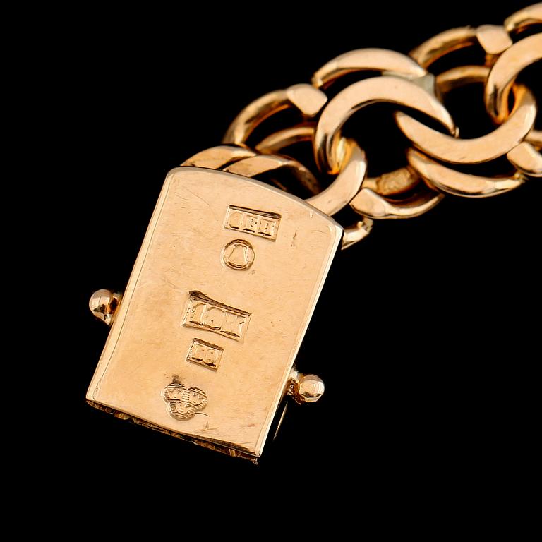 ARMBAND, 18 k guld, svenska stämplar 1959. Vikt ca 22 g.