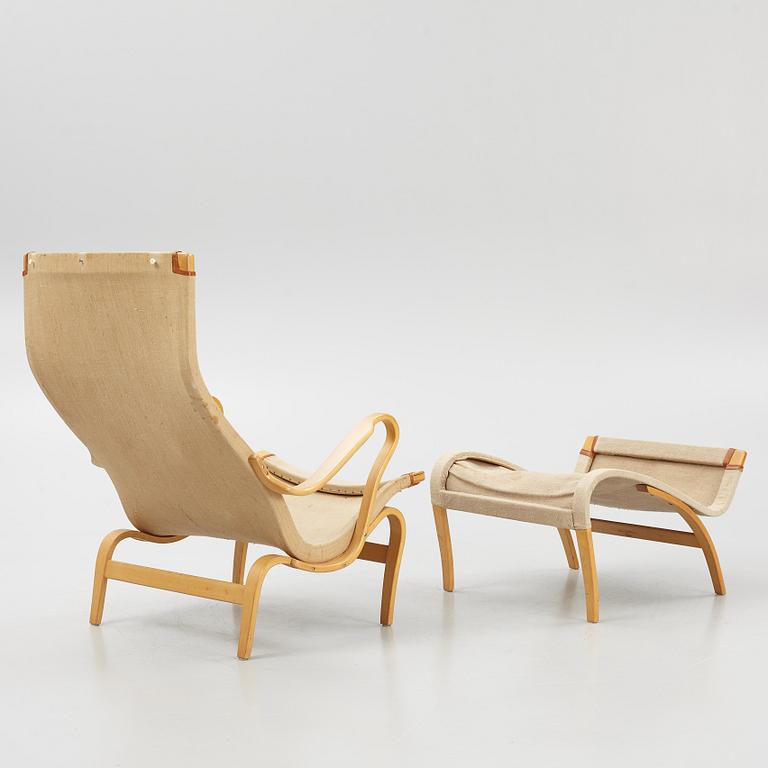 Bruno Mathsson, armchair with footstool, "Pernilla", Dux.