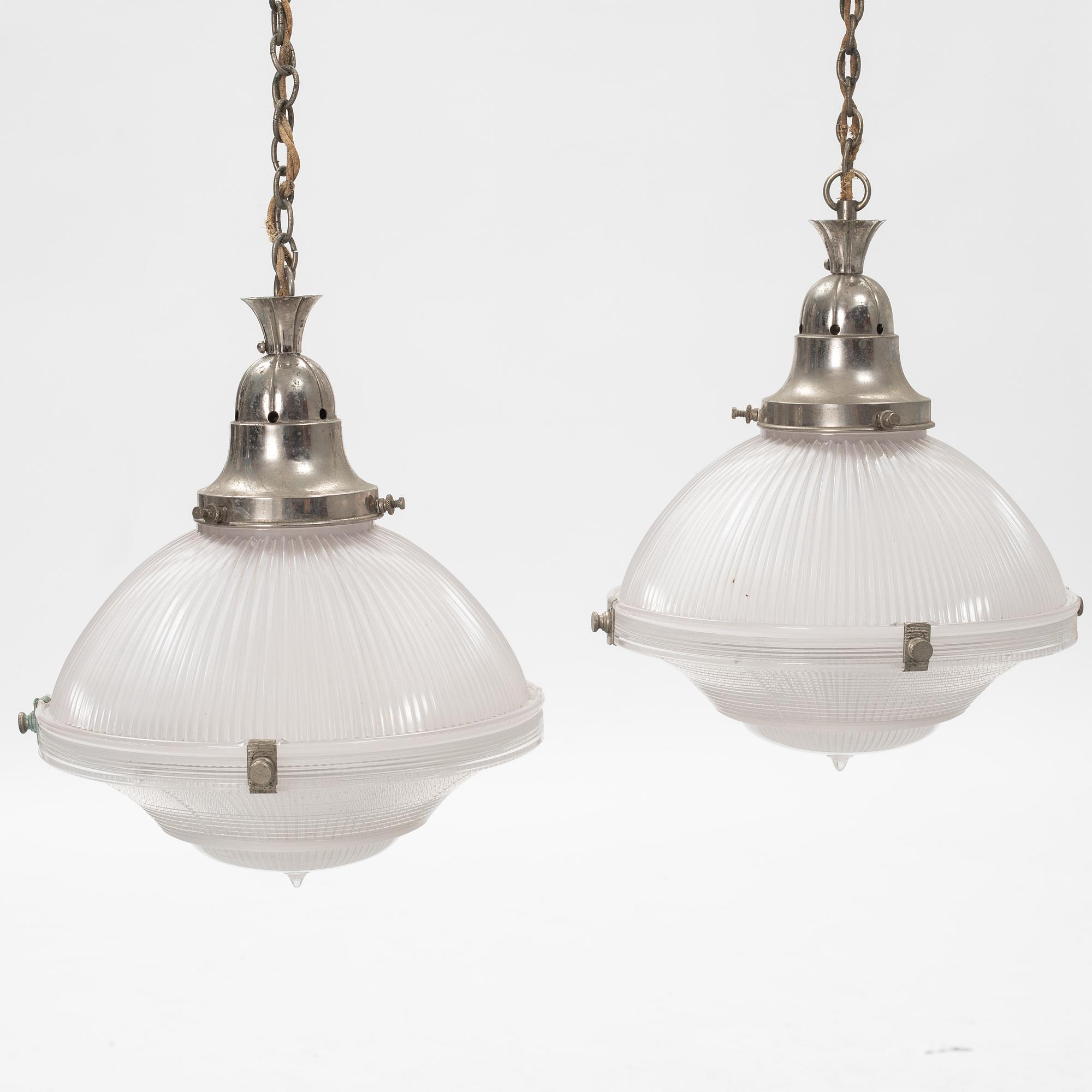 Taklampor, ett par, 1930-40-tal,