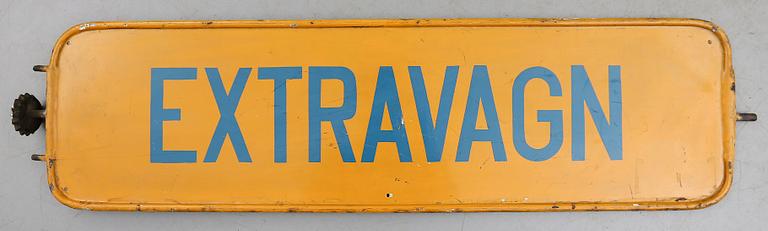 SPÅRVAGNSSKYLT, gjutjärn, Norrköping, 1900-talets första hälft.