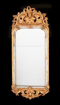 701. A Swedish Rococo 18th century mirror.