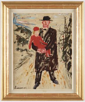 HILDING LINNQVIST, pappannå, signerad Linnqvist och daterad 1917.
