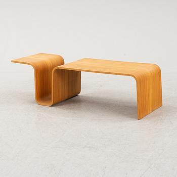 A 'Satellite' oak veneered coffee table by Jonas Ihreborn.