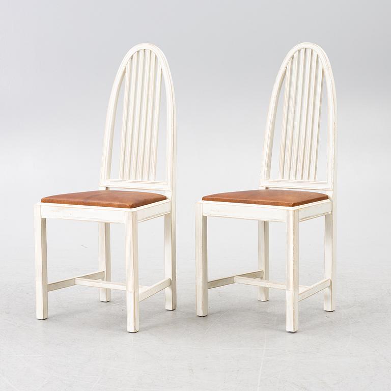 Architect Bureau Bäcklins, a pair of chairs, early 20th Century.