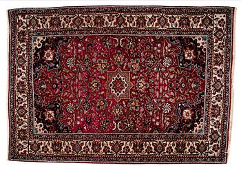 287. A SEMIANTIQUE TÄBRIZ RUG 182X127 CM.