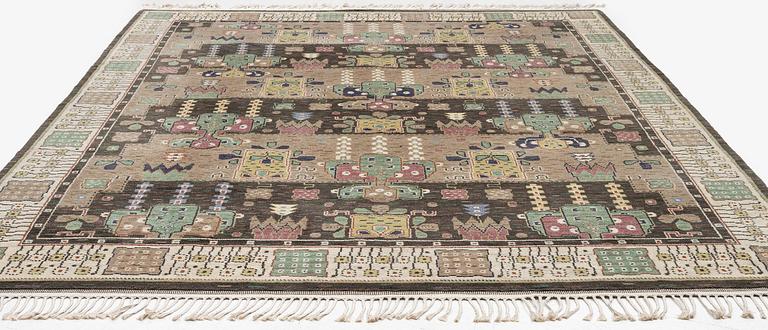 Märta Måås-Fjetterström, matta, "Örtagården", flossa, ca 352 x 256 cm, signerad AB MMF JBE 1952.