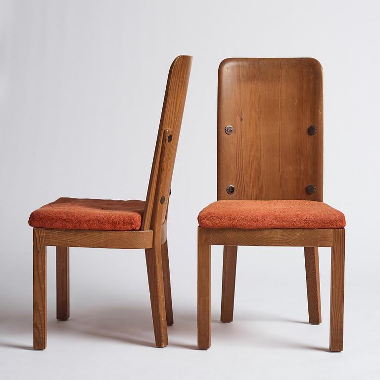 Axel Einar Hjorth, a set of six 'Lovö' chairs, Nordiska Kompaniet, Sweden 1930s.