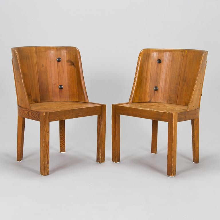Axel Einar Hjorth, Two 1930s 'Lovö' chairs for Nordiska Kompaniet.