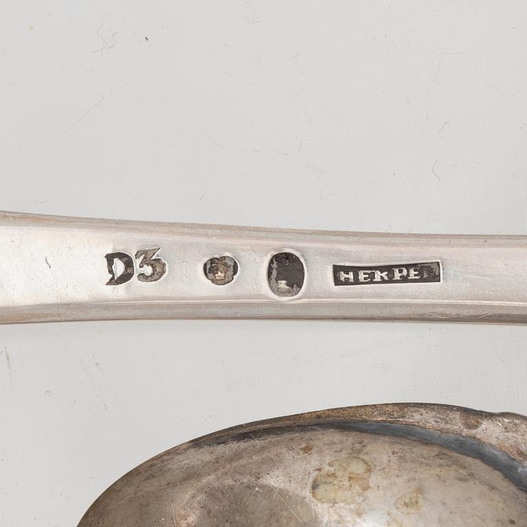 Cutlery, 9 pieces, silver, 19th-20th century.