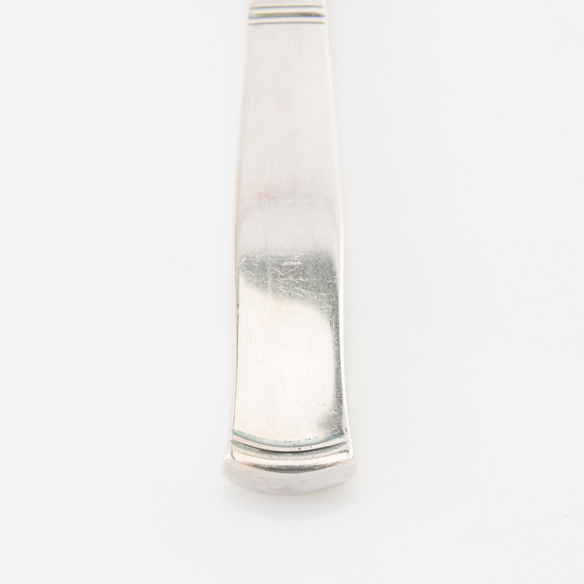 Jacob Ängman, bestick 18 dlr "Rosenholm" silver, GAB Stockholm 1959-1965.