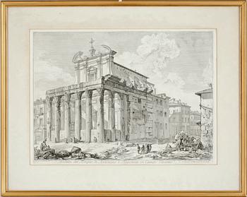 Giovanni Battista Piranesi · GIOVANNI BATTISTA PIRANESI, hans skola/efter, etsning, 1700/1800-tal.