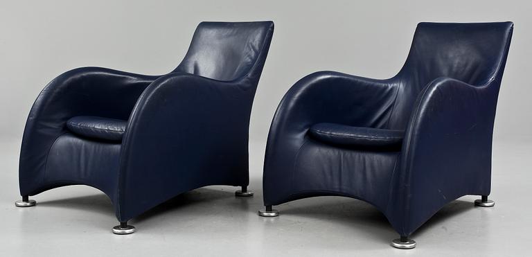 FÅTÖLJER, ett par, "Loge", Gerard Van den Berg, Montis, 1989.