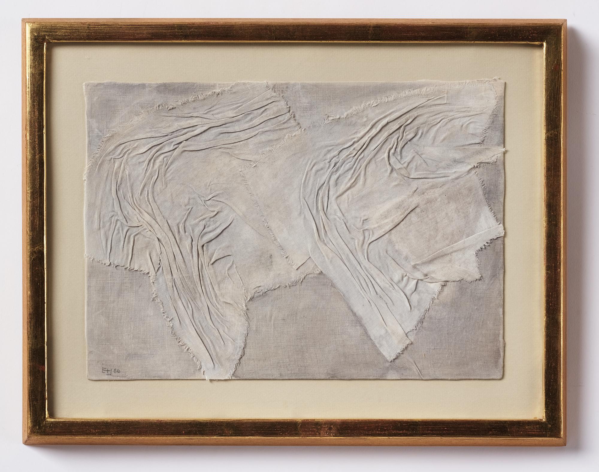 Elli Hemberg, textile collage, signed and dated -60.