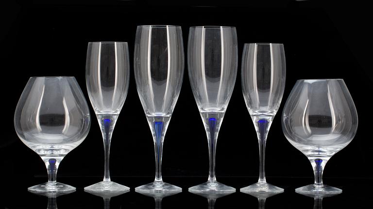 GLASSERVIS, 16 st, "Intermezzo", design Erika Lagerbielke. Orrefors,