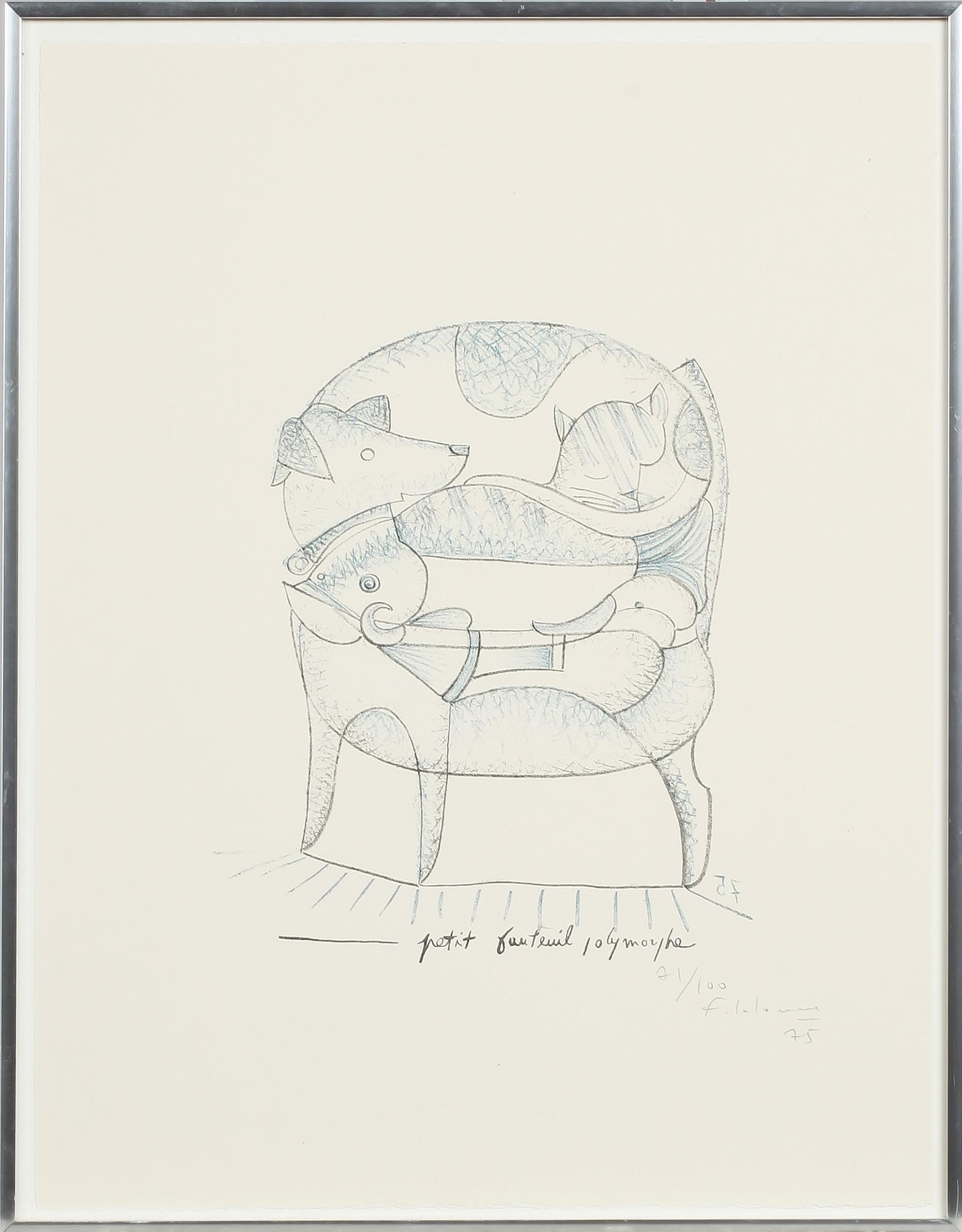 FRANÇOIS-XAVIER LALANNE, litografi, signerad.