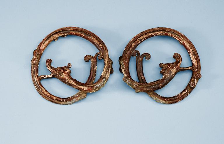 Two bronze ornaments, presumably Scythian.