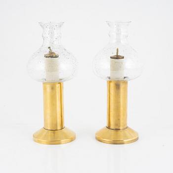 Bertil Brisborg, attributed, a pair of oil lamps, model '2036', Nordiska Kompaniet, 1950's.