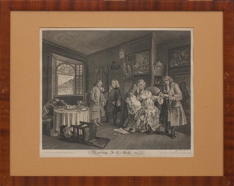 WILLIAM HOGARTH, 5 st, etsningar, 1745.