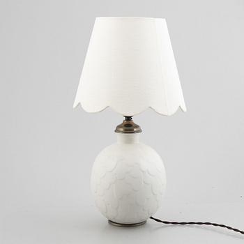 Gertrud Lönegren, a stoneware table lamp, model 'Capri', Rörstrand, 1930's/40's.