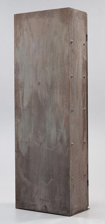 A Jonas Bohlin stained oak and iron 'Slottsbacken' cabinet, Källemo Sweden 1987.