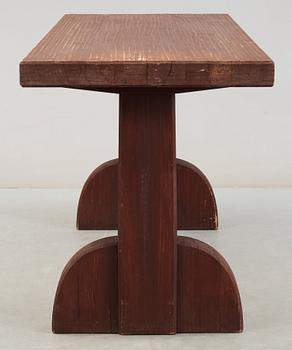 An Axel-Einar Hjorth stained pine table 'Sandhamn', Nordiska Kompaniet, 1930's.